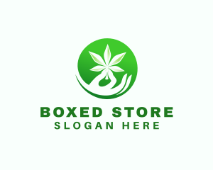 Marijuana Cannabis Hand logo design