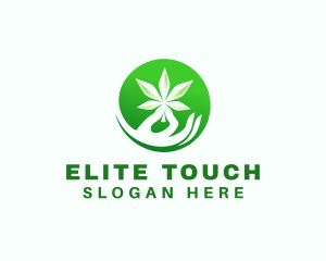 Marijuana Cannabis Hand logo design