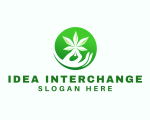 Marijuana Cannabis Hand logo design