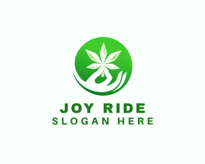 Marijuana Cannabis Hand logo design