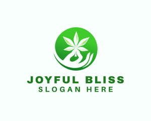 Marijuana Cannabis Hand logo design