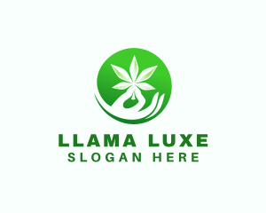 Marijuana Cannabis Hand logo design