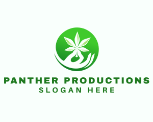 Marijuana Cannabis Hand logo design