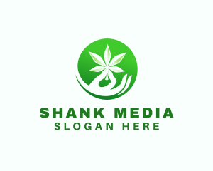 Marijuana Cannabis Hand logo design