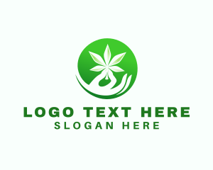 Hand - Marijuana Cannabis Hand logo design