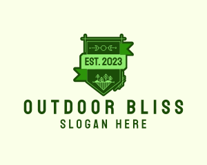 Hipster Outdoor Camping logo design