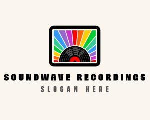 Musical Vinyl Recording logo design