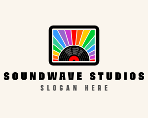 Musical Vinyl Recording logo design