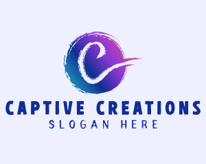 Print Splatter Gradient logo design