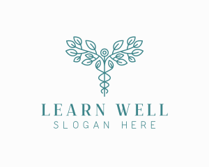 Medical Wellness Caduceus logo design