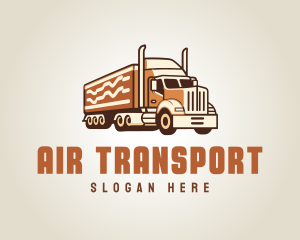 Brown Logistics Truck logo design