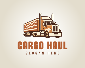 Brown Logistics Truck logo design