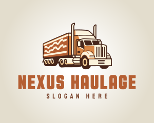 Brown Logistics Truck logo design