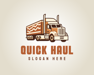 Brown Logistics Truck logo design