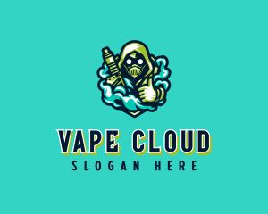 Vaping Smoke Gas Mask logo design