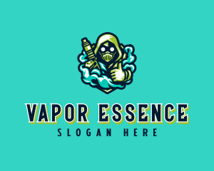 Vaping Smoke Gas Mask logo design