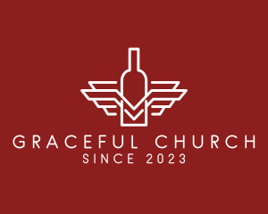 Wine Bottle Wings logo