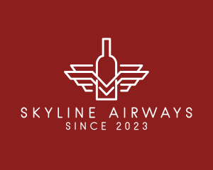 Wine Bottle Wings logo