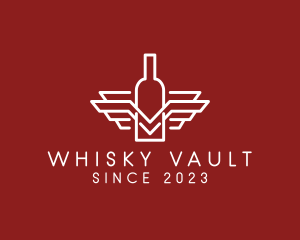 Wine Bottle Wings logo