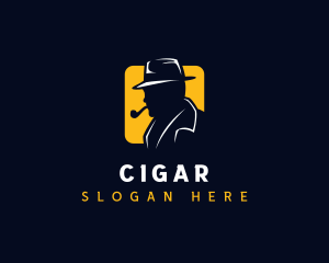 Detective Spy Smoking logo design