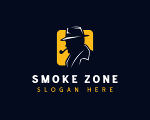 Detective Spy Smoking logo design