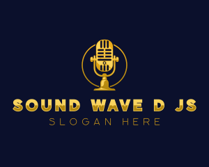 Audio Podcast Microphone logo design