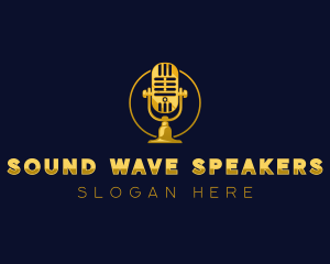 Audio Podcast Microphone logo design