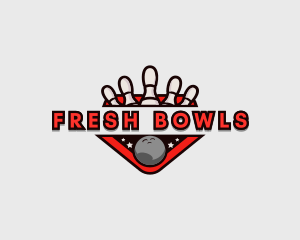 Bowling Sports League logo design