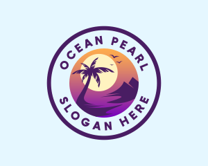 Tropical Island Ocean  logo design