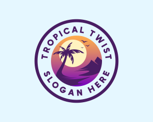 Tropical Island Ocean  logo design