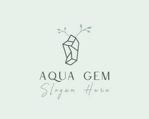 Gem Crystal Stone logo design