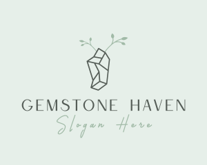 Gem Crystal Stone logo design