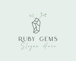 Gem Crystal Stone logo design