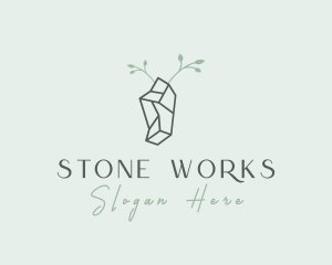 Gem Crystal Stone logo design