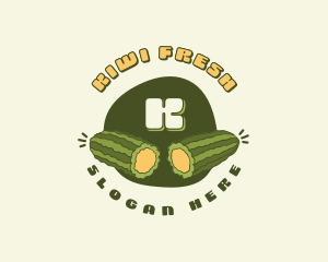 Bitter Gourd Fruit logo design