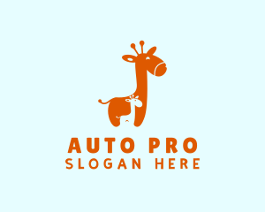 Cute Orange Giraffe logo