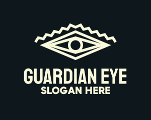 Diamond Geometric Eye logo design