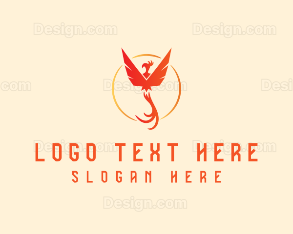 Mythical Creature Phoenix Logo