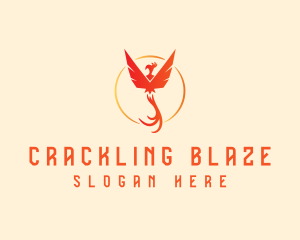 Mythical Creature Phoenix logo design