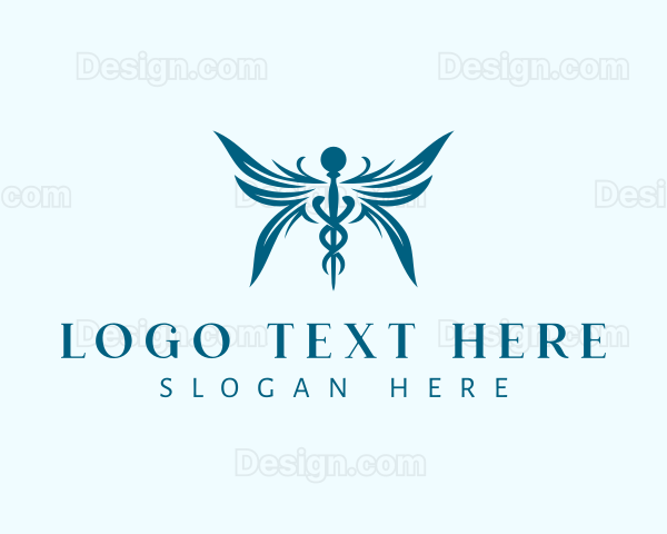 Medical Wing Caduceus Logo