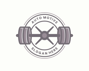 Barbell Workout Gym Training Logo