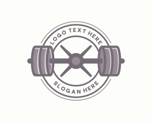 Barbell Workout Gym Training Logo