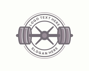 Gym - Barbell Workout Gym logo design