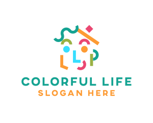 Colorful Face Shapes logo design