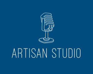 Podcast Mic Studio logo design