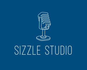 Podcast Mic Studio logo design