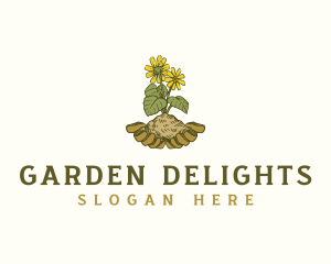 Organic Flower Garden logo design