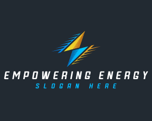 Lightning Flash Power logo design