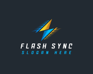 Lightning Flash Power logo design