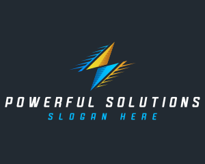 Lightning Flash Power logo design